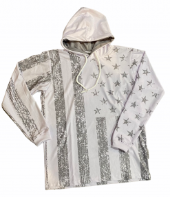 2027 CL FLAG WHITE LONGSLEEVE TS STRETCH HOODY