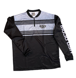 2027 CL TRISTRIPE MOJO RUBBER LOGO FINE TERRY QUARTER ZIP
