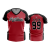 2901 FD Womens V-Neck RED-HAWKS