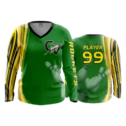 2896 FD Womens V-Neck Longsleeve CONOTTON-VALLEY-ROCKETS