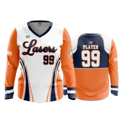 2909 FD Womens V-Neck Longsleeve LASERS-ORANGE