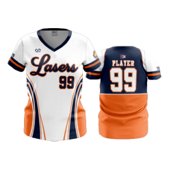 2909 FD Womens V-Neck LASERS-ORANGE