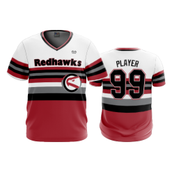 2701 FD Sport V-Neck MENS REDHAWKS-ASTRO