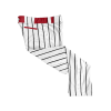 2701 CL WHITE CUSTOM BRAID MENS PANT REDHAWKS-PIN