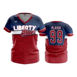 2934 FD Womens V-Neck LIBERTY-STARS