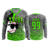 2832 FD Womens V-Neck Longsleeve KEWASKUM-TRIBE-2-BUTTON-NEW-FLO INK + $5
