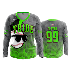 2832 FD Womens V-Neck Longsleeve KEWASKUM-TRIBE-2-BUTTON-NEW-FLO INK + $5