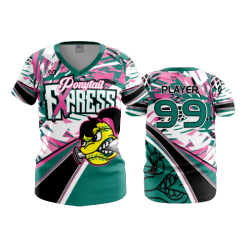 2923 FD Womens V-Neck PONYTAIL-EXPRESS