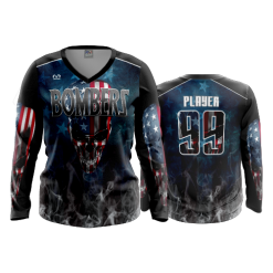 2906 FD Womens V-Neck Longsleeve BOMBERS