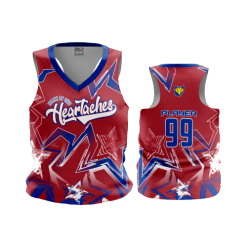2916 FD Racerback HEARTACHES-RED
