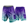 2898 LIGHTWEIGHT MICROFIBER 160gsm SHORT SPIDER-DRAFT-PURPLE-AQUA