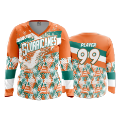 2911 FD Womens V-Neck Longsleeve SLURRICANEES-ORANGE