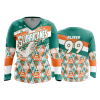 2911 FD Womens V-Neck Longsleeve SLURRICANES-TEAL