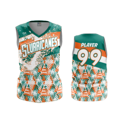 2911 FD Womens V-Neck Sleeveless SLURRICANES-TEAL