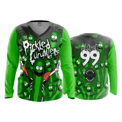 2580 FD Womens V-Neck Longsleeve PICKLED-CUCUMBERS