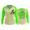2832 FD Womens V-Neck Longsleeve KEWASKUM-TRIBE-FLO-GREEN-FLO INK + $5