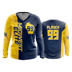 2932 FD Womens V-Neck Longsleeve MIDWEST-ELITE