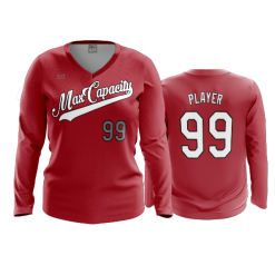 2933 FD Womens V-Neck Longsleeve MAX-CAPACITY-RED