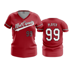 2933 FD Womens V-Neck MAX-CAPACITY-RED
