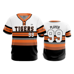 2939 FD MENS 2 BUTTON SCOOP NECK CL WAVERLY-TIGERS