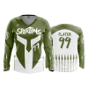 2961 FD Womens V-Neck Longsleeve SPARTANS-OLIVE-GREEN