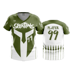 2961 FD Womens V-Neck SPARTANS-OLIVE-GREEN