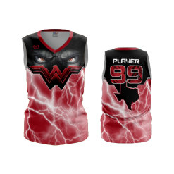 2925 FD Womens V-Neck Sleeveless WICKED-RED