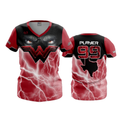 2925 FD Womens V-Neck WICKED-RED