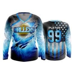 2937 FD Womens V-Neck Longsleeve BALLERS