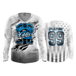 2292 FD Womens V-Neck Longsleeve THAT-EDDIES-TEAM-WHITEOUT