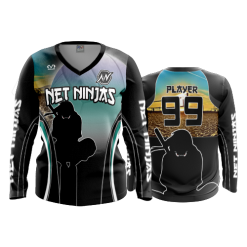 1727 FD Womens V-Neck Longsleeve NET-NINJAS