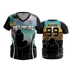 1727 FD Womens V-Neck NET-NINJAS