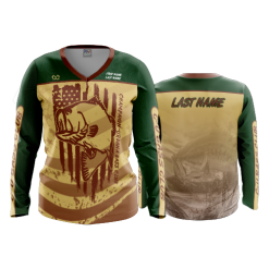 2955 FD Womens V-Neck Longsleeve CHAMPAIGN-URBANA-BASS-CLUB-VEGAS