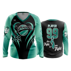 2689 FD Womens V-Neck Longsleeve SURVIVORS-BLACK-COLORWAY