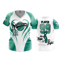 2689 FD Womens V-Neck SURVIVORS-WHITE-COLORWAY