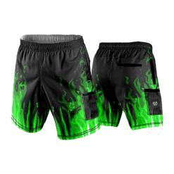2962 LIGHTWEIGHT MICROFIBER 160gsm SHORT RAW-DAWGZZ-BLACK-FLO INK + $5