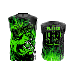 2962 FD Sport Sleeveless MENS RAW-DAWGZZ-BLACK-FLO INK + $5