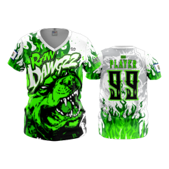 2962 FD Womens V-Neck RAW-DAWGZZ-WHITE-FLO INK + $5
