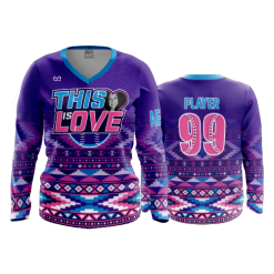 2967 FD Womens V-Neck Longsleeve THIS-IS-LOVE