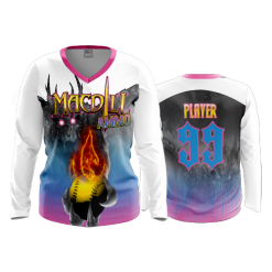 2958 FD Womens V-Neck Longsleeve MACDILL-AMMO