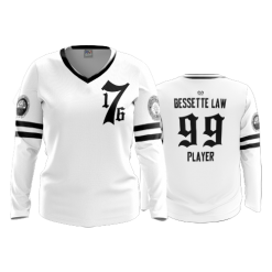 2683 FD Womens V-Neck Longsleeve IBEW-LOCAL-176-WHITE