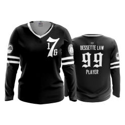 2683 FD Womens V-Neck Longsleeve IBEW-LOCAL-BLACK