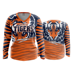 2868 FD Womens V-Neck Longsleeve TIGERS-SPIRIT