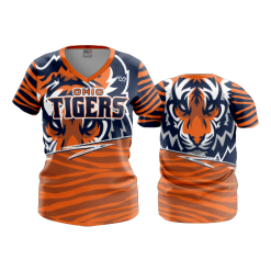 2868 FD Womens V-Neck TIGERS-SPIRIT