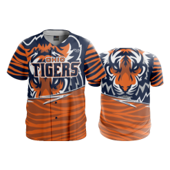 2868 FD ProTek Mens Full Button Down - CL TIGERS-SPIRIT