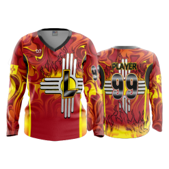 3025 FD Womens V-Neck Longsleeve LUMBRE-2021-RED