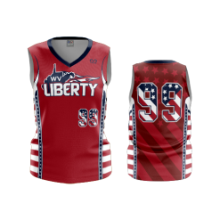 2826 FD Womens V-Neck Sleeveless WV-LIBERTY-RED