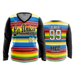 3022 FD Womens V-Neck Longsleeve LA-UNICA-MEXICAN-MARKET