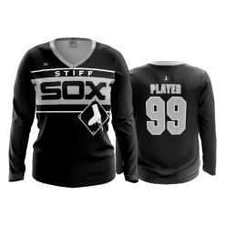 2342 FD Womens V-Neck Longsleeve STIFF-SOCKS-BLACK