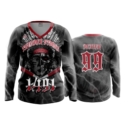 2993 FD Womens V-Neck Longsleeve THUNDER-STICKS-BLACK